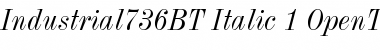 Industrial 736 Italic Font