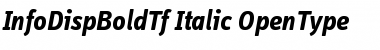 InfoDispBoldTf Italic Font