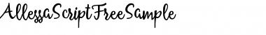 Allessa Script Free Sample Regular Font
