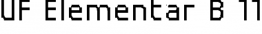 UF Elementar B 11.11.3 a Regular Font