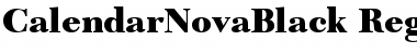 CalendarNovaBlack Regular Font