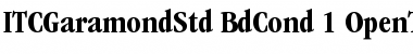 ITC Garamond Std Bold Condensed Font