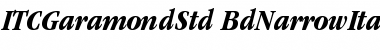 ITC Garamond Std Bold Narrow Italic Font
