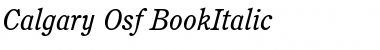 Calgary-Osf BookItalic Font