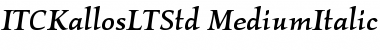 Download ITC Kallos LT Std Font