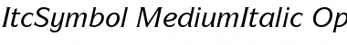 ITC Symbol Medium Italic Font