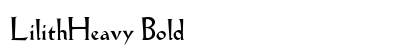 LilithHeavy Bold font free download