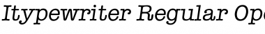 Itypewriter Regular Font