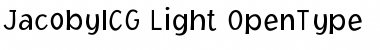 JacobyICG Light Font