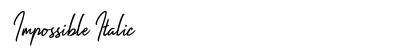 Impossible Italic font free download