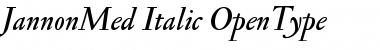 Jannon Med Italic Font