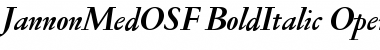 Jannon Med OSF Bold Italic Font