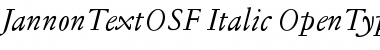 Jannon Text OSF Font