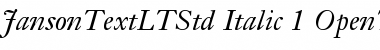 Janson Text LT Std 56 Italic Font