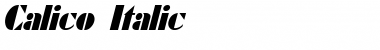 Calico Italic Font