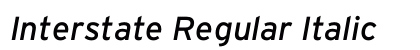 Interstate Regular Italic Preview