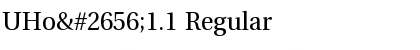 UHo੠1.1 Regular Font