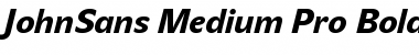 JohnSans Medium Pro Bold Italic