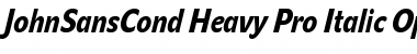 JohnSansCond Heavy Pro Font