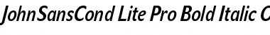 JohnSansCond Lite Pro Bold Italic