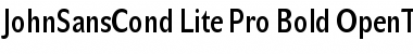 JohnSansCond Lite Pro Bold Font