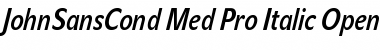 JohnSansCond Med Pro Italic Font