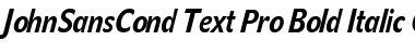 JohnSansCond Text Pro Font