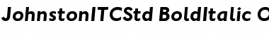 Johnston ITC Std Bold Italic Font