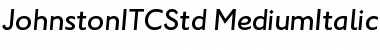Johnston ITC Std Medium Italic Font