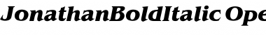 JonathanBoldItalic Regular Font