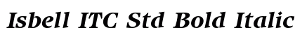 Isbell ITC Std Bold Italic font free download