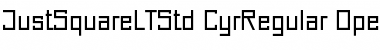 Just Square LT Std Cyrillic Regular Font