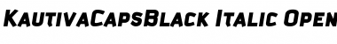 Kautiva Caps Black Italic Font