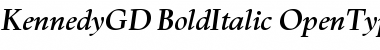 Kennedy Bold Italic Font