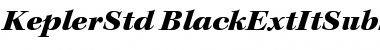 Kepler Std Black Extended Italic Subhead