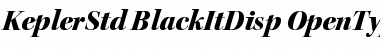 Kepler Std Black Italic Display Font