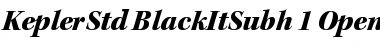 Kepler Std Black Italic Subhead Font