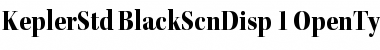 Kepler Std Black Semicondensed Display Font