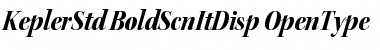 Kepler Std Bold Semicondensed Italic Display Font