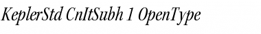 Kepler Std Condensed Italic Subhead
