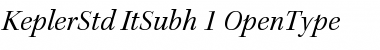 Kepler Std Italic Subhead Font