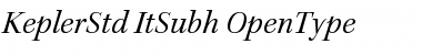 Kepler Std Italic Subhead