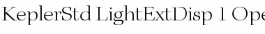 Kepler Std Light Extended Display Font