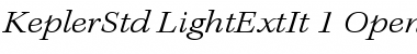 Kepler Std Light Extended Italic Font