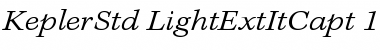 Kepler Std Light Extended Italic Caption Font