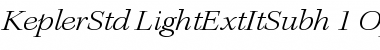 Kepler Std Light Extended Italic Subhead Font