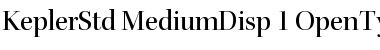 Kepler Std Medium Display Font