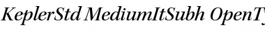 Kepler Std Medium Italic Subhead Font