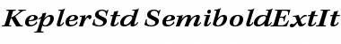 Kepler Std Semibold Extended Italic Caption Font