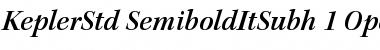 Kepler Std Semibold Italic Subhead